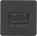 Knightsbridge MLA SF1100AT Screwless 10AX 3 pole Fan Isolator Switch - Anthracite