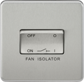 Knightsbridge MLA SF1100BC Screwless 10AX 3 Pole Fan Isolator Switch - Brushed Chrome