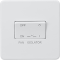 Knightsbridge MLA SF1100MW Screwless 10AX 3 pole fan isolator switch - Matt white