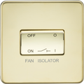 Knightsbridge MLA SF1100PB Screwless 10AX 3 Pole Fan Isolator Switch - Polished Brass