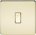 Knightsbridge MLA SF1200PB Screwless 10AX 1G Intermediate Switch - Polished Brass