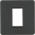 Knightsbridge MLA SF1GAT Screwless 1G Modular Faceplate - Anthracite