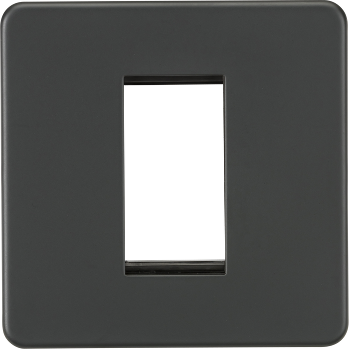 Knightsbridge MLA SF1GAT Screwless 1G Modular Faceplate - Anthracite