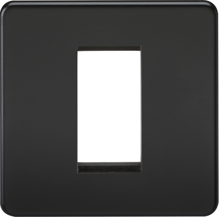 Knightsbridge MLA SF1GMB Screwless 1G Modular Faceplate - Matt Black