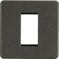 Knightsbridge MLA SF1GSB Screwless 1G Modular Faceplate - Smoked Bronze