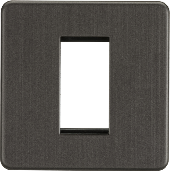 Knightsbridge MLA SF1GSB Screwless 1G Modular Faceplate - Smoked Bronze