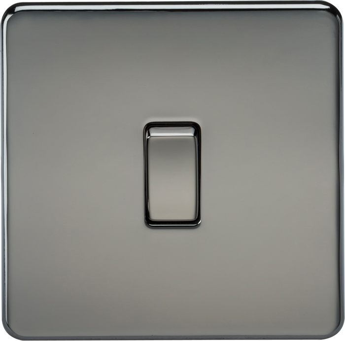 Knightsbridge MLA SF2000BN Screwless 10AX 1G 2-Way Switch - Black Nickel