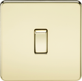 Knightsbridge MLA SF2000PB Screwless 10AX 1G 2-Way Switch - Polished Brass