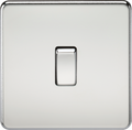 Knightsbridge MLA SF2000PC Screwless 10AX 1G 2-Way Switch - Polished Chrome
