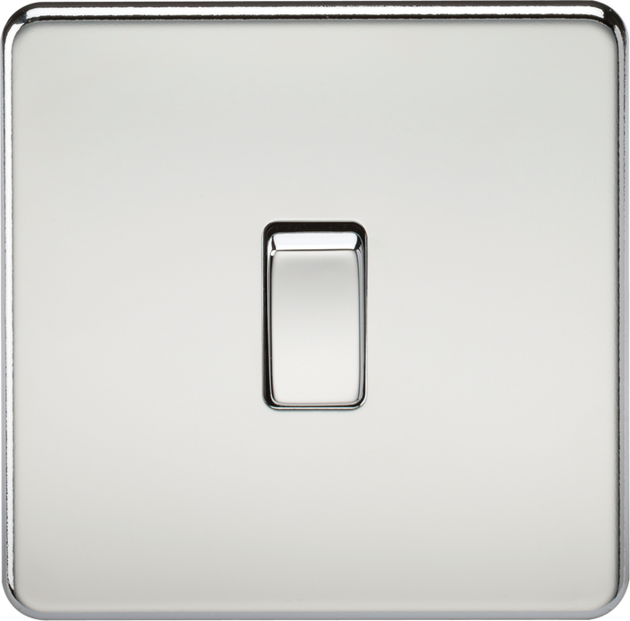 Knightsbridge MLA SF2000PC Screwless 10AX 1G 2-Way Switch - Polished Chrome