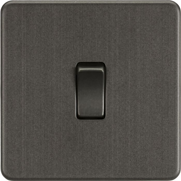 Knightsbridge MLA SF2000SB Screwless 10AX 1G 2-Way Switch - Smoked Bronze
