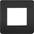 Knightsbridge MLA SF2GMB Screwless 2G Modular Faceplate - Matt Black