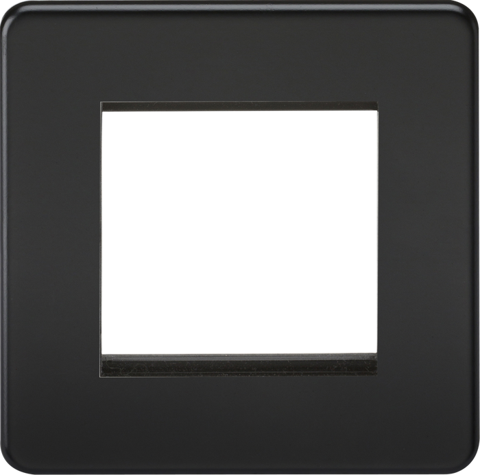 Knightsbridge MLA SF2GMB Screwless 2G Modular Faceplate - Matt Black
