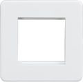 Knightsbridge MLA SF2GMW Screwless 2G Modular Faceplate - Matt White