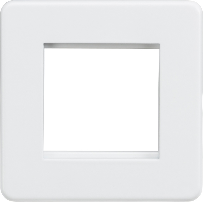 Knightsbridge MLA SF2GMW Screwless 2G Modular Faceplate - Matt White