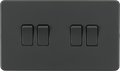 Knightsbridge MLA SF4100AT Screwless 10AX 4G 2-Way Switch - Anthracite