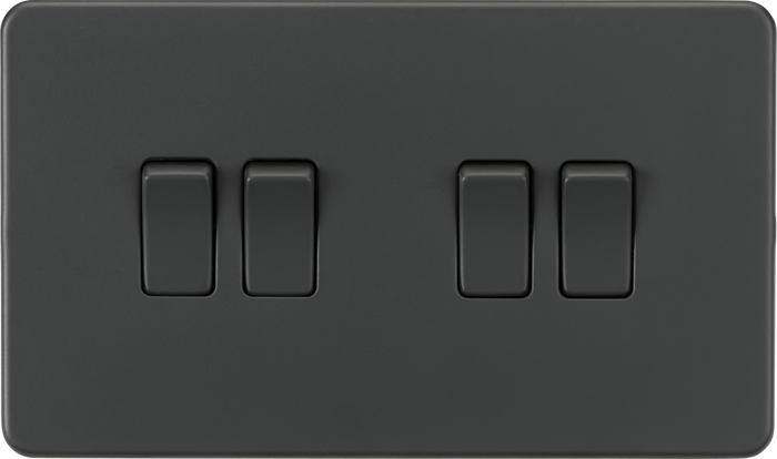 Knightsbridge MLA SF4100AT Screwless 10AX 4G 2-Way Switch - Anthracite