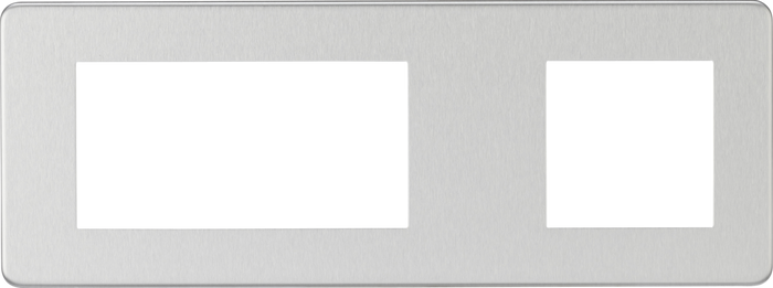 Knightsbridge MLA SF6GBC Screwless 6G Modular Faceplate (2G + 4G) - Brushed Chrome