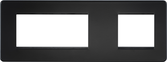 Knightsbridge MLA SF6GMB Screwless 6G Modular Faceplate (2G + 4G) - Matt Black