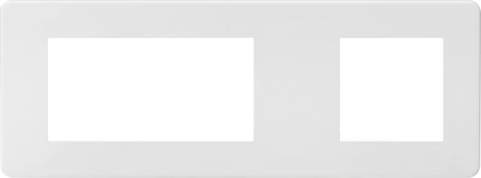 Knightsbridge MLA SF6GMW Screwless 6G Modular Faceplate (2G + 4G) - Matt White