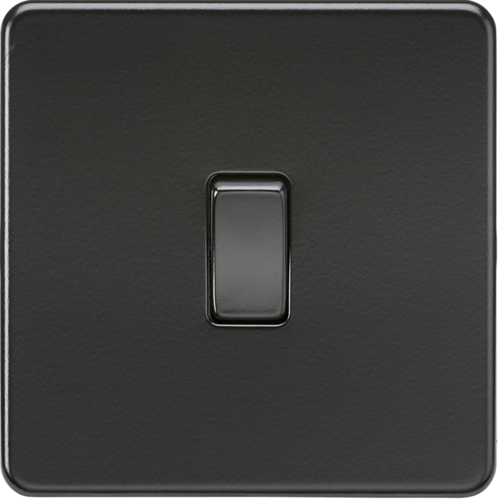 Knightsbridge MLA SF8341MBB Screwless 20A 1G DP Switch - Matt Black