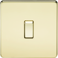 Knightsbridge MLA SF8341PB Screwless 20A 1G DP Switch - Polished Brass