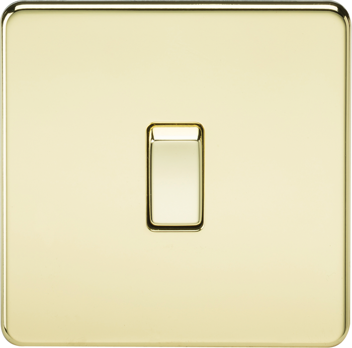 Knightsbridge MLA SF8341PB Screwless 20A 1G DP Switch - Polished Brass