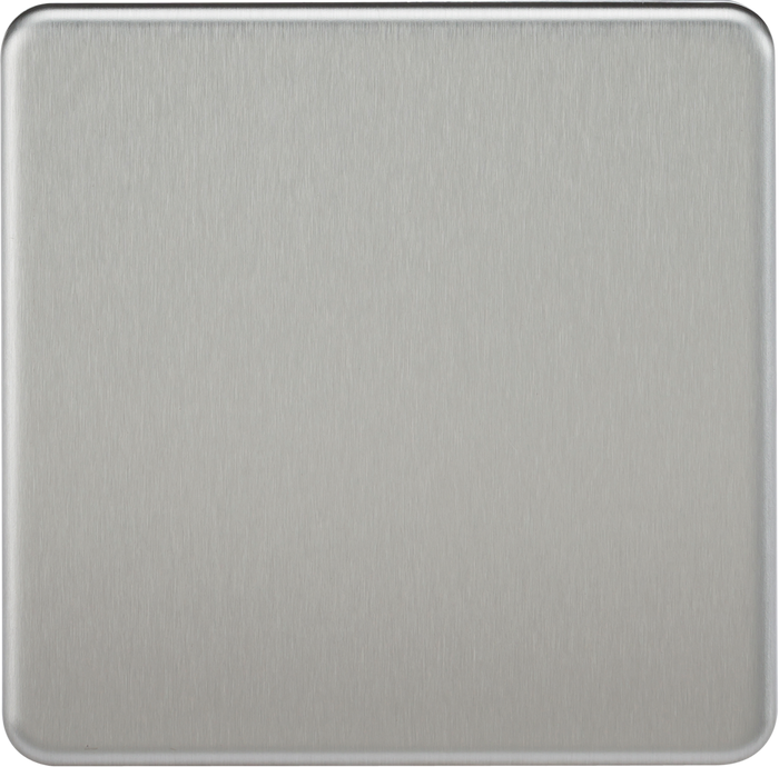 Knightsbridge MLA SF8350BC Screwless 1G Blanking Plate - Brushed Chrome