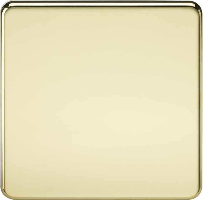 Knightsbridge MLA SF8350PB Screwless 1G Blanking Plate - Polished Brass