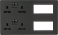 Knightsbridge MLA SFR298AT Screwless Combination Plate - Anthracite