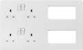 Knightsbridge MLA SFR298MW Screwless Combination Plate - Matt White
