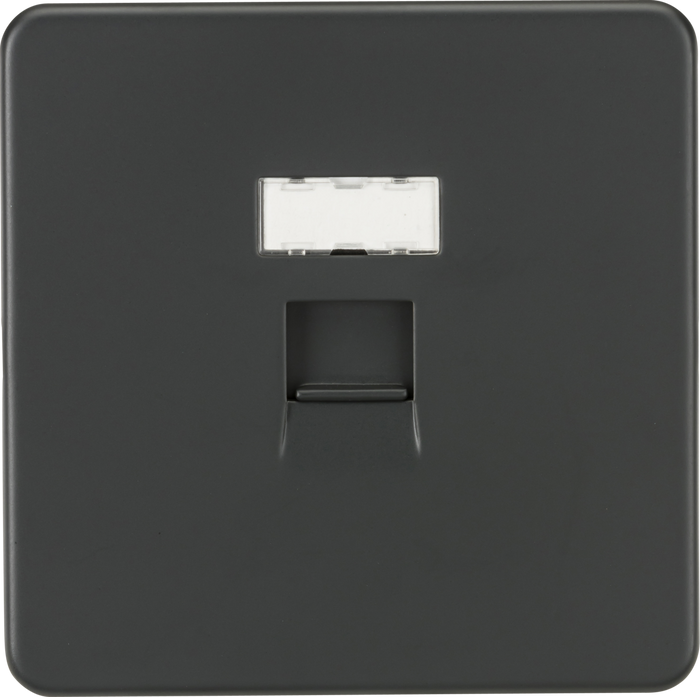 Knightsbridge MLA SFRJ45AT Screwless RJ45 network outlet - Anthracite