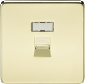 Knightsbridge MLA SFRJ45PB Screwless RJ45 network outlet - polished brass