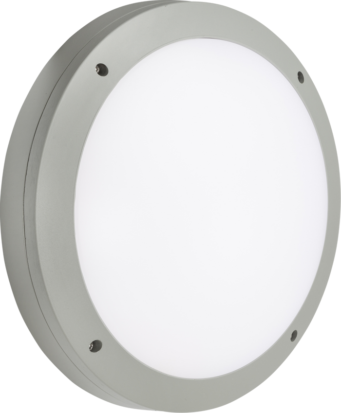 Knightsbridge MLA SHE1G 230V IP65 18W LED Round Bulkhead CCT Grey