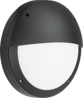 Knightsbridge MLA SHE2BEM 230V IP65 18W LED Eyelid Bulkhead CCT with Emergency Black