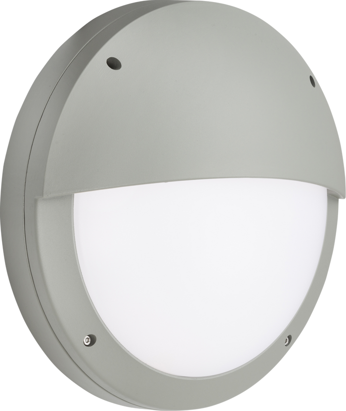 Knightsbridge MLA SHE2GEM 230V IP65 18W LED Eyelid Bulkhead CCT with Emergency Grey
