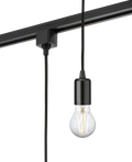 Knightsbridge MLA TRK8270BK 230V 1.8M E27 Contemporary Track Pendant - Black