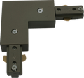 Knightsbridge MLA TRKRA1S 230V Track L Right Angle Connector - Satin Nickel
