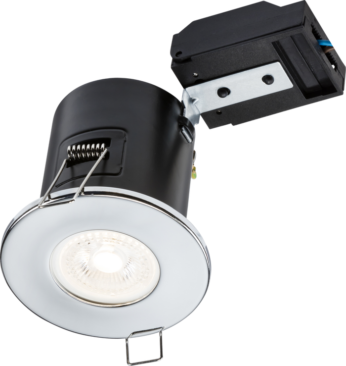 Knightsbridge MLA VFCFC 230V IP20 Fixed GU10 Fire-Rated Downlight - Chrome
