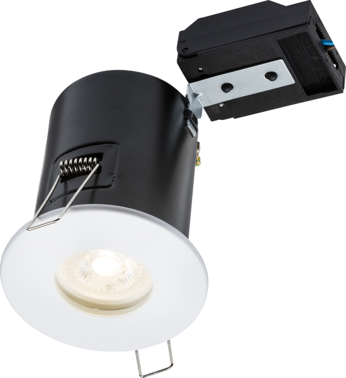 Knightsbridge MLA VFCFIPW 230V IP65 Fixed GU10 Fire-Rated Downlight - White