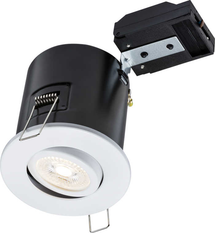 Knightsbridge MLA VFCFTW 230V IP20 Tilt GU10 Fire-Rated Downlight -White