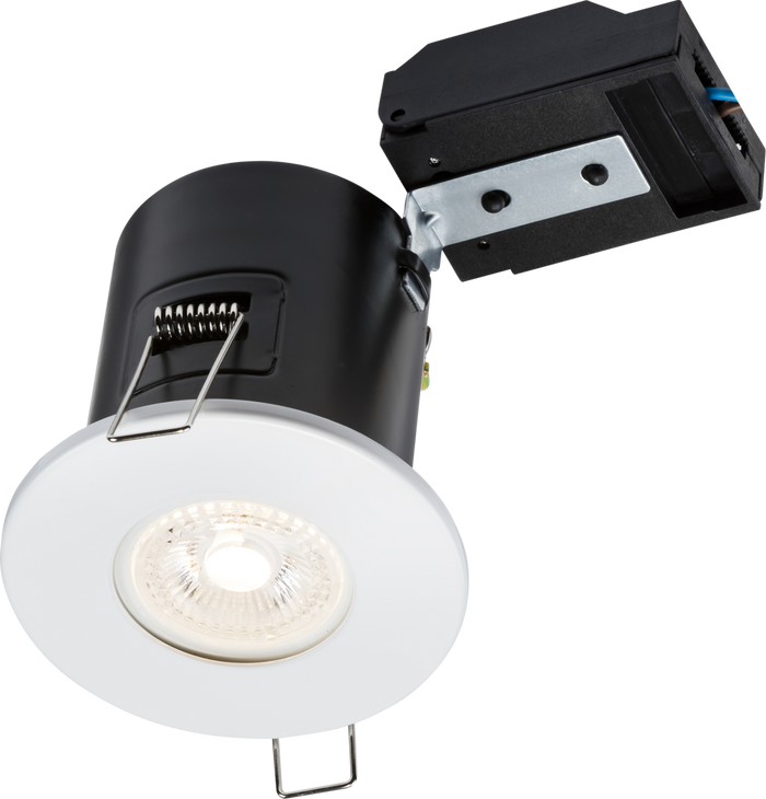 Knightsbridge MLA VFCFW 230V IP20 Fixed GU10 Fire-Rated Downlight - White
