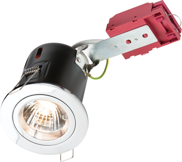 Knightsbridge MLA VFRDGICC 230V 50W Fixed GU10 IC Fire-Rated Downlight in Chrome