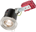 Knightsbridge MLA VFRDGICCBR 230V 50W Fixed GU10 IC Fire-Rated Downlight in Brushed Chrome