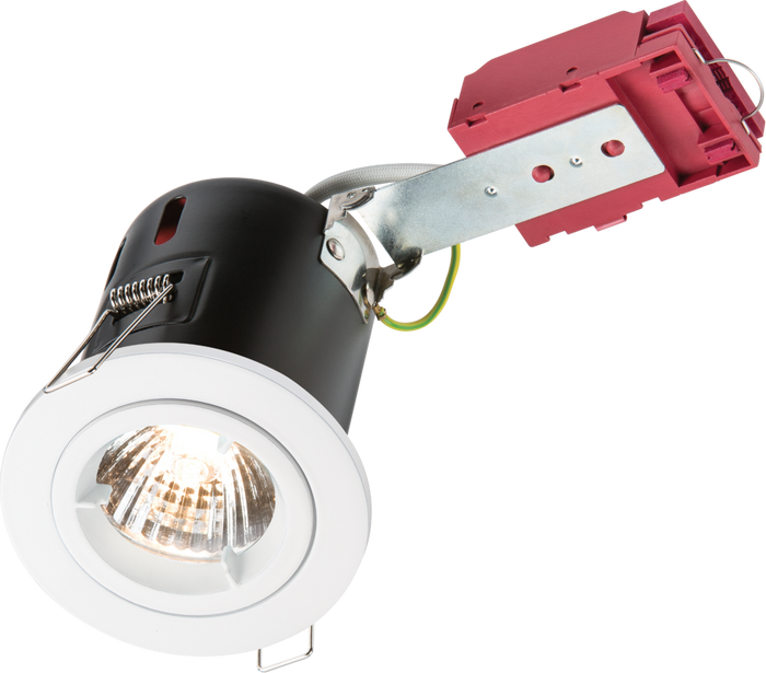 Knightsbridge MLA VFRDGICW 230V 50W Fixed GU10 IC Fire-Rated Downlight in White