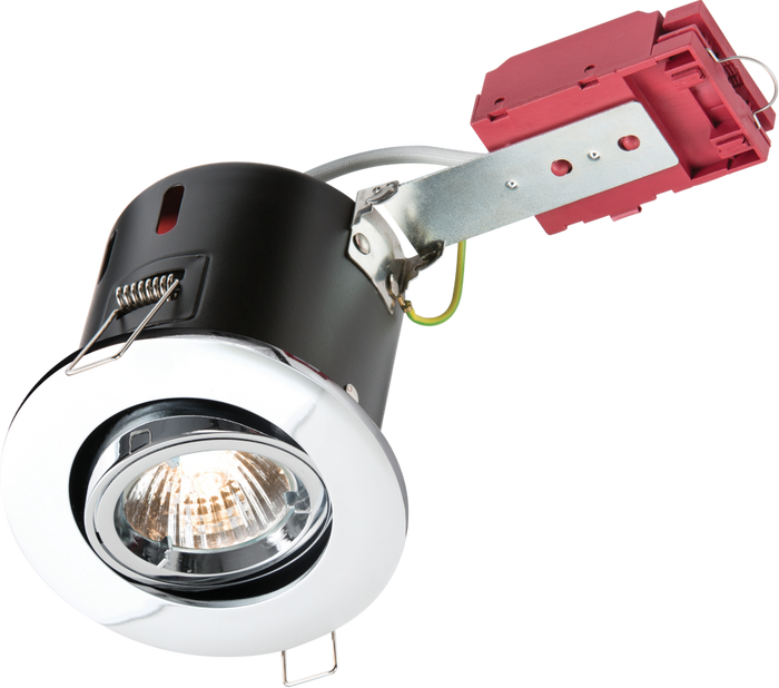 Knightsbridge MLA VFRSGICC 230V IP20 50W GU10 IC Fire-Rated Tilt Downlight Chrome