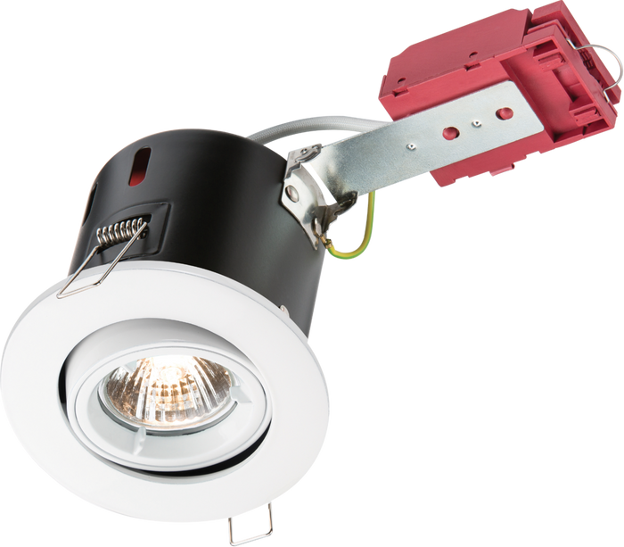 Knightsbridge MLA VFRSGICW 230V IP20 50W GU10 IC Fire-Rated Tilt Downlight White
