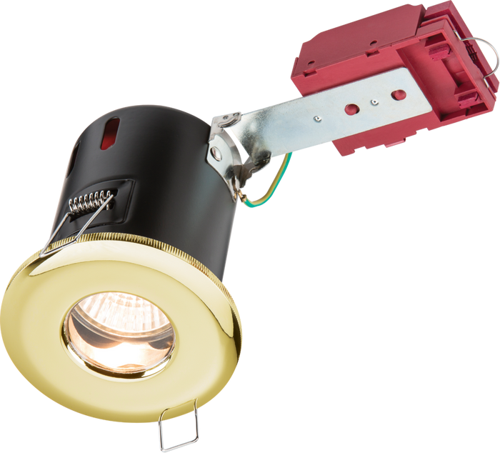 Knightsbridge MLA VFRSHGICB 230V IP65 GU10 IC Fire-Rated Shower Downlight Brass