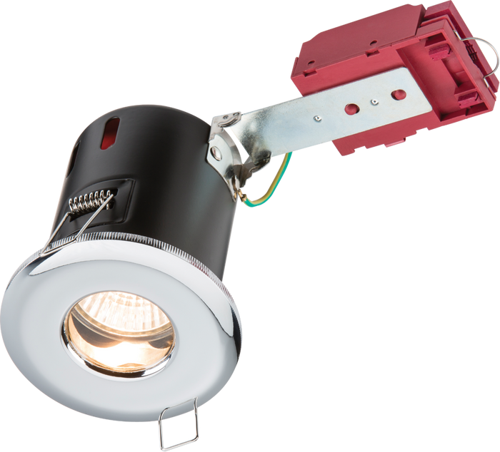 Knightsbridge MLA VFRSHGICC 230V IP65 GU10 IC Fire-Rated Shower Downlight Chrome