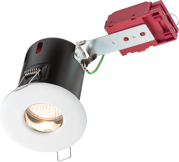 Knightsbridge MLA VFRSHGICW 230V IP65 GU10 IC Fire-Rated Shower Downlight White